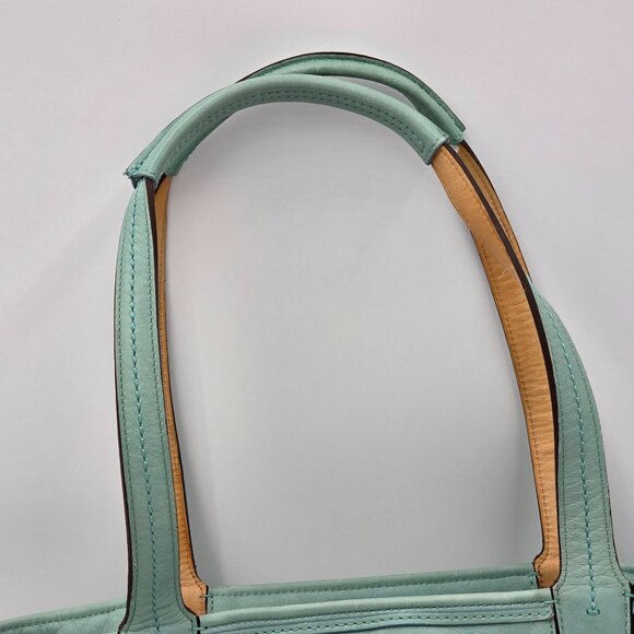 Coach Audrey Signature Op Art Swirl Tote Bag Aqua Cream A1193-17044 - Picture 5 of 15